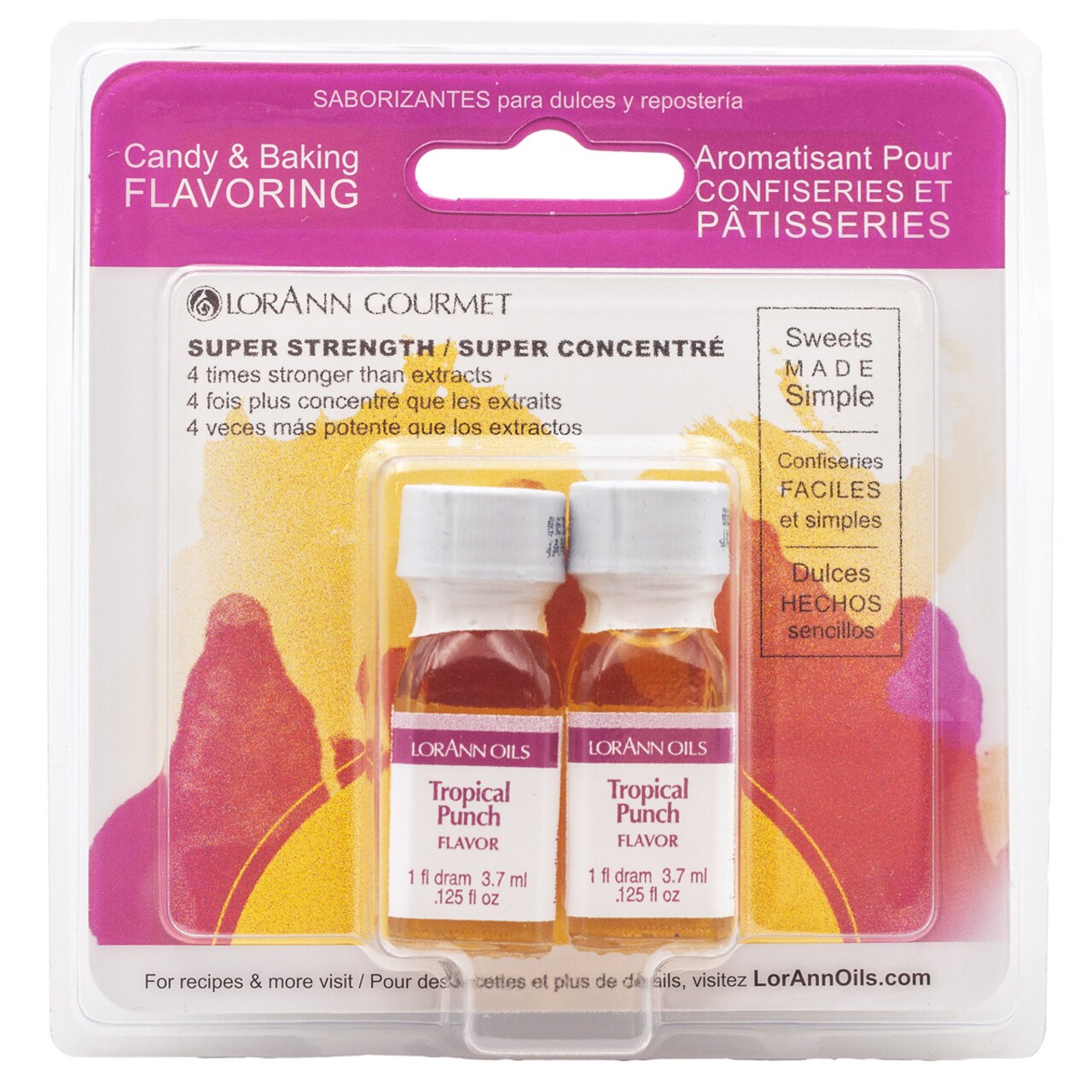 LorAnn Oils Tropical Punch Super Strength Flavor, 1 Dram Twin Pack